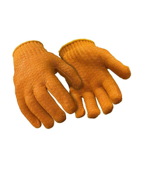 Men's Double Sided PVC Honeycomb Grip Acrylic Knit Work Gloves (Pack of 12 Pairs)