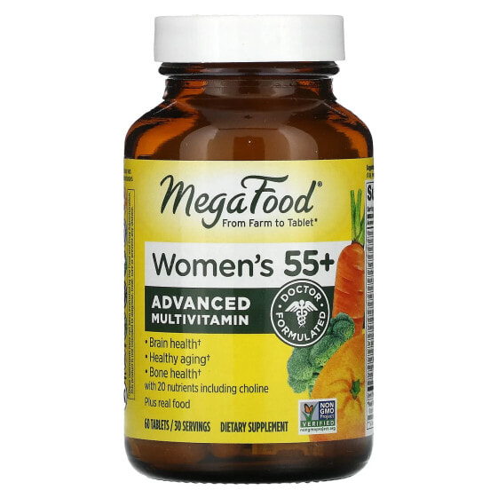 Витамины для женщин 55+, MegaFood, Advanced Multivitamin, 120 таблеток