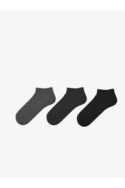 Düz Erkek Patik Çorap 3'lü