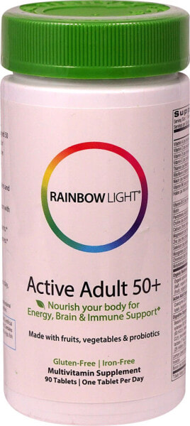 Rainbow Light Active Adult 50+ Мультивитаминный комплекс с пробиотиками для мужчин и женщин от 50 лет 90 таблеток