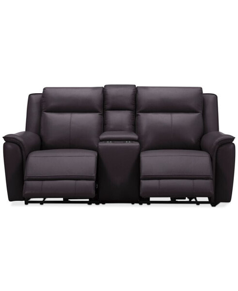 Addyson 77" 3-Pc. Leather Sofa with 2 Zero Gravity Recliners with Power Headrests & 1 Console, Created for Macy's