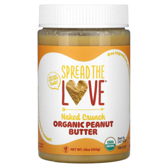 Organic Peanut Butter, Naked Crunch, 16 oz (454 g)