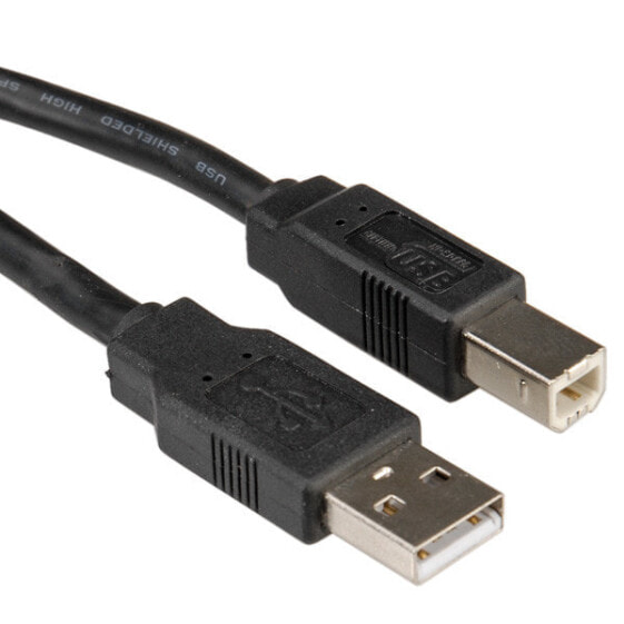 ROLINE USB 2.0 Cable - Type A-B 3 m - 3 m - USB A - USB B - USB 2.0 - Male/Male - Black