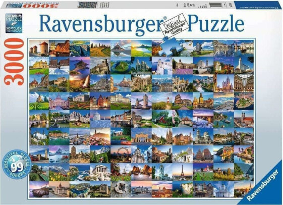 Пазл развивающий Ravensburger Puzzle 3000 элементов 99 видов Европы