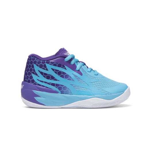 Обувь спортивная для малышей Puma Mb.02 Fade Lace Up Basketball (фиолетовые кроссовки)