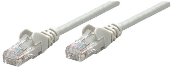 Intellinet Network Patch Cable - Cat6 - 1.5m - Grey - Copper - U/UTP - PVC - RJ45 - Gold Plated Contacts - Snagless - Booted - Lifetime Warranty - Polybag - 1.5 m - Cat6 - U/UTP (UTP) - RJ-45 - RJ-45