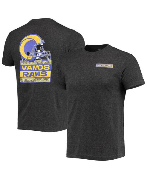 Men's Black Los Angeles Rams Vamos Tri-Blend T-shirt