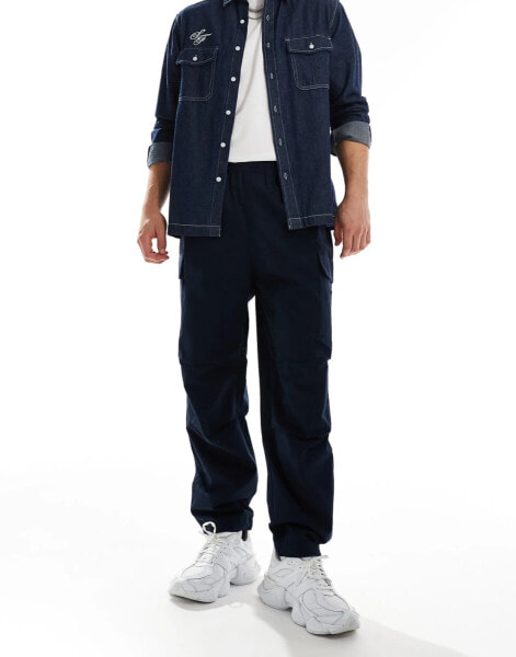 Timberland ripstop logo cargo regular trousers in navy