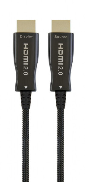 Gembird CCBP-HDMI-AOC-20M - 20 m - HDMI Type A (Standard) - HDMI Type A (Standard) - 18 Gbit/s - Audio Return Channel (ARC) - Black