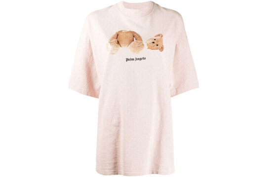 Футболка PALM ANGELS Pink Bear SS T-shirt logoT PWAA017S20JER0013060