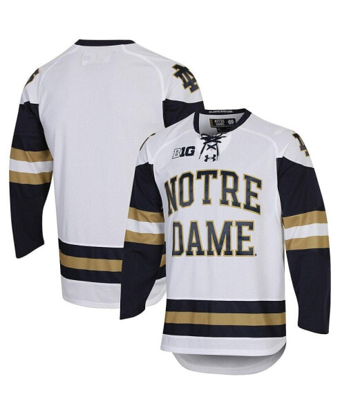 Men's White Notre Dame Fighting Irish UA Replica Hockey Jersey