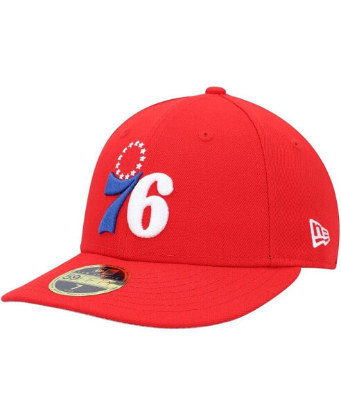 Men's Red Philadelphia 76ers Team Low Profile 59FIFTY Fitted Hat