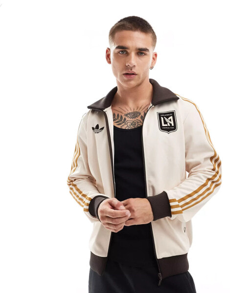 adidas Football Los Angeles FC Originals track top in beige