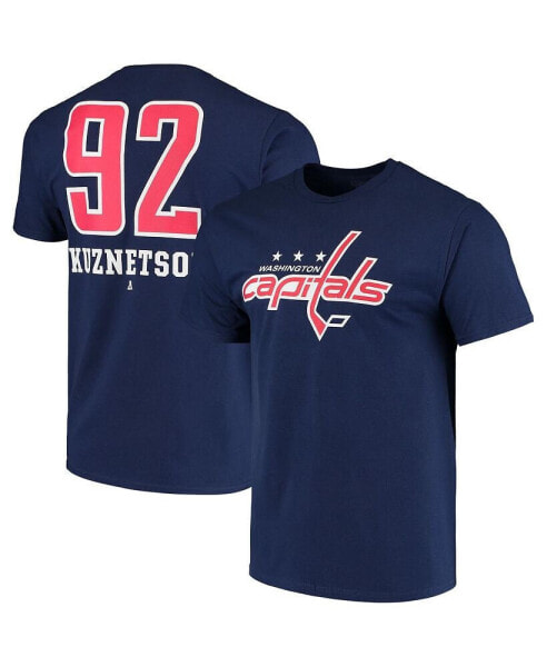 Men's Evgeny Kuznetsov Navy Washington Capitals Underdog Name and Number T-shirt