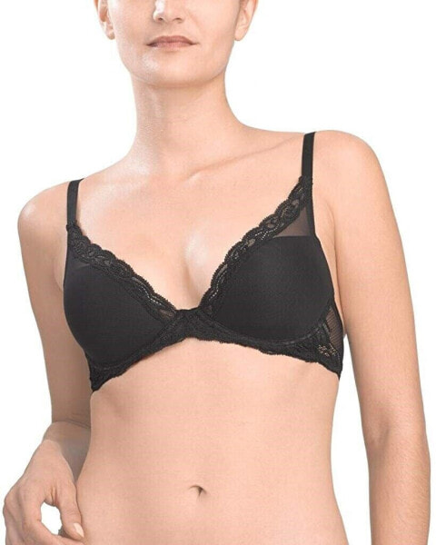 Natori 169120 Womens Feathers Contour Underwire Plunge Bra Black Size 30A