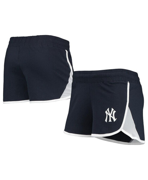 Шорты спортивные New Era женские Navy New York Yankees из французского терри.