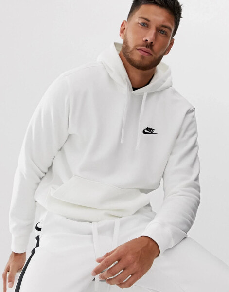 Nike Club hoodie in white