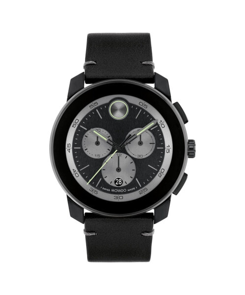 Movado Bold TR90 Men's Sport Watch - Swiss Quartz Chronograph Movement Leathe...