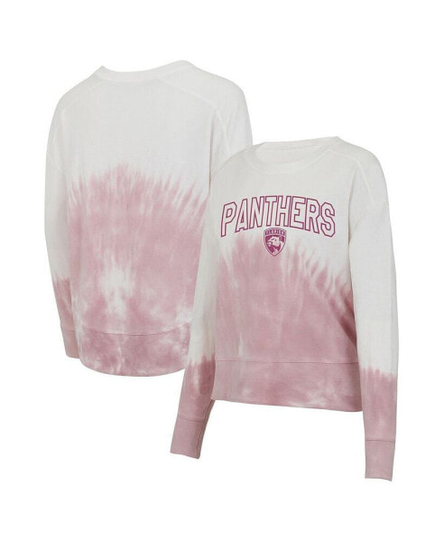 Women's Pink/White Florida Panthers Orchard Tie-Dye Long Sleeve T-Shirt