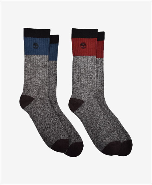 Men's Colorblock Crew Socks, Pack of 2