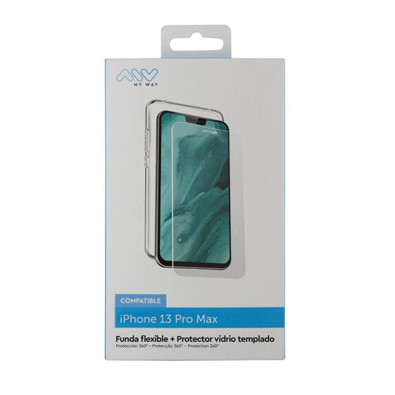 MYWAY Screen Protector + iPhone 13 Pro Max phone case