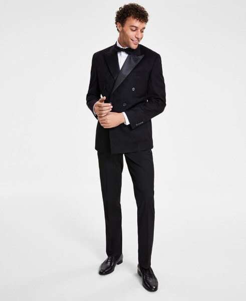 Men's Classic-Fit Solid Double-Breasted Dinner Jacket