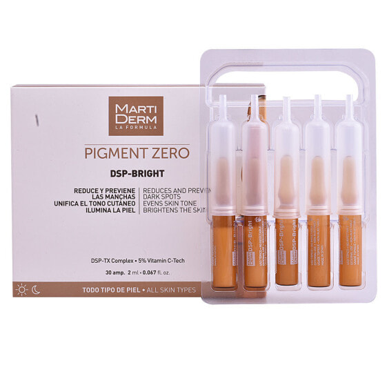 Martiderm Pigment Zero DSP-Bright Ampoules  Концентрированные ампулы для выравнивания тона кожи и осветления пигментных пятен 30 x 2 мл