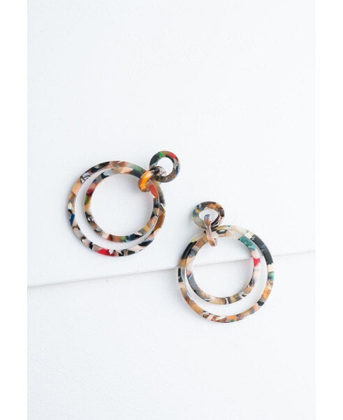 Margot Multicolored Resin Dangle Earrings