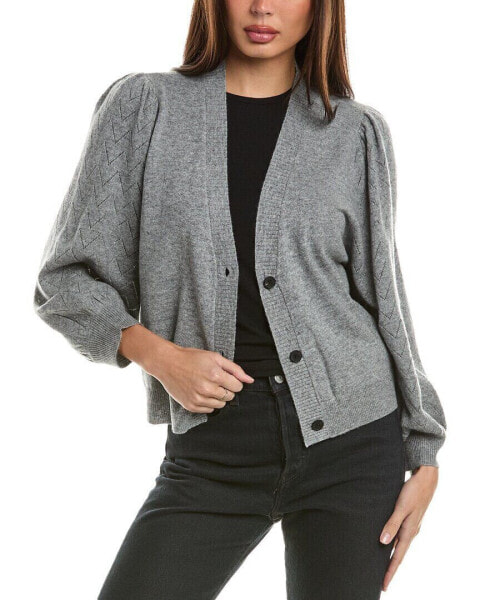 Two Bees Cashmere Pointelle Wool & Cashmere-Blend Cardigan Women's