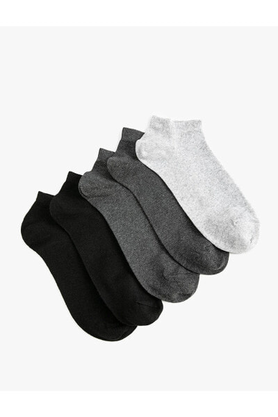 Basic 5'li Patik Çorap Seti Çok Renkli