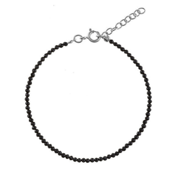 Black spinel bead bracelet AJKNR010