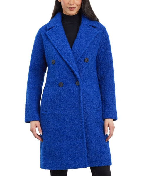 Women's Double-Breasted Bouclé Walker Coat