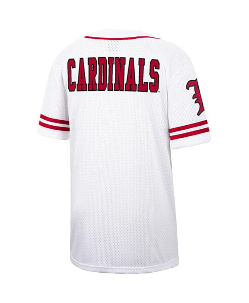 Men's White, Red Louisville Cardinals Free Spirited Baseball Jersey