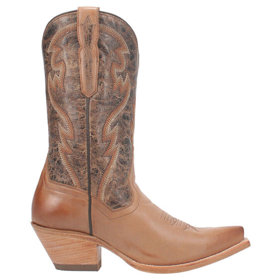 Dan Post Boots Tria Embroidery Snip Toe Cowboy Womens Brown Casual Boots DP4398