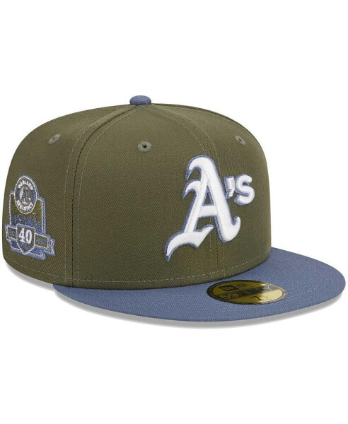 Men's Olive, Blue Oakland Athletics 59FIFTY Fitted Hat