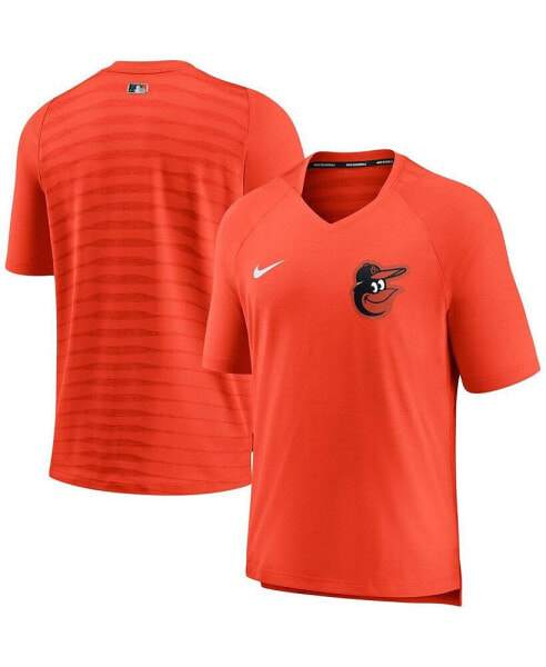 Men's Orange Baltimore Orioles Authentic Collection Pregame Performance V-Neck T-shirt