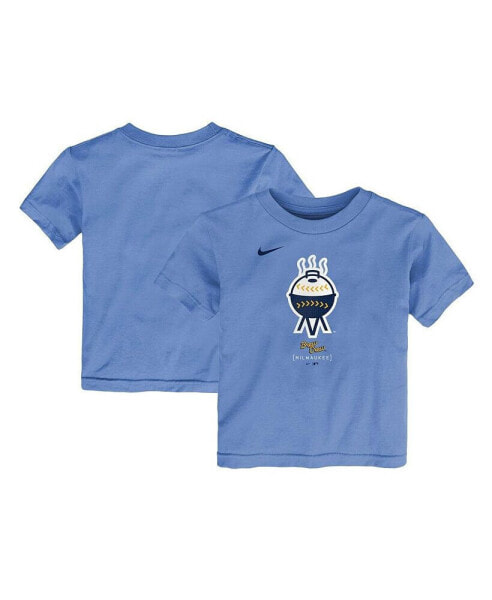 Toddler Powder Blue Milwaukee Brewers City Connect Large Logo T-Shirt