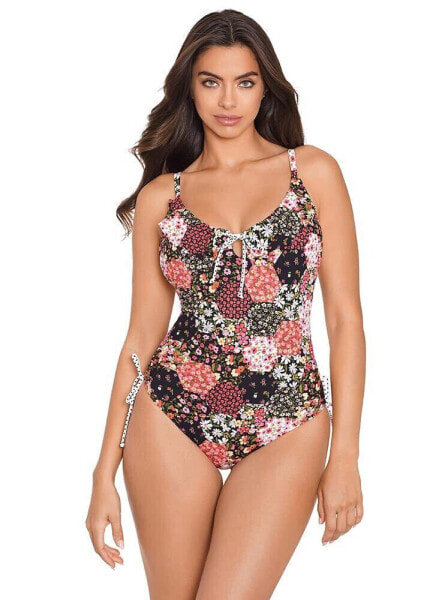 Skinny Dippers 300747 Jellyroll Rosalina Neckline One Piece Swimsuit Size Small