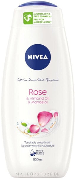 Creme-Duschgel "Milch & Rose" - NIVEA Bath Care Cream Shower Rose And Milk 500 ml