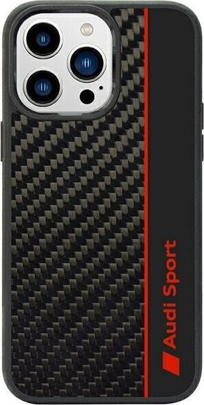 DefaultBrand Audi Carbon Fiber iPhone 14 Pro Max 6.7" czarny/black hardcase AUS-TPUPCIP14PM-R8/D1-BK