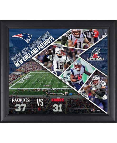New England Patriots 2018 AFC Champions Framed 15'' x 17'' Collage