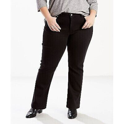 Levi's Women's Plus Size Mid-Rise Classic Straight Jeans - Soft Black 26