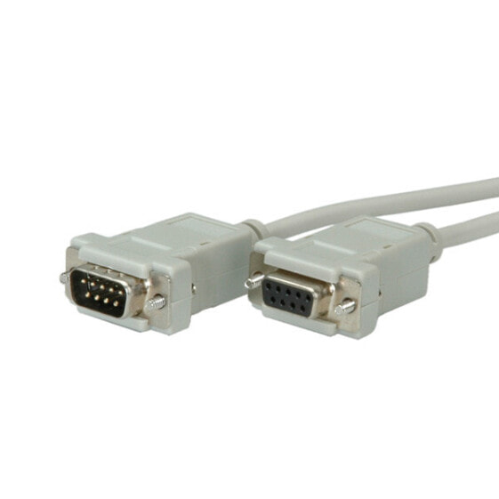 VALUE RS232 Cable - DB9 M - F 3 m - Grey - 3 m - DB-9 - DB-9 - Male - Female