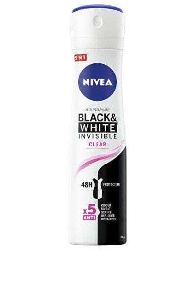 Antiperspirant Spray Invisible For Black & White Clear 150 ml