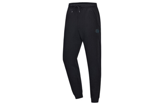 Спортивные штаны Li-Ning Вэйд серии с эластичным поясом и завязкой, черного цвета,, артикул AKLQ147-1