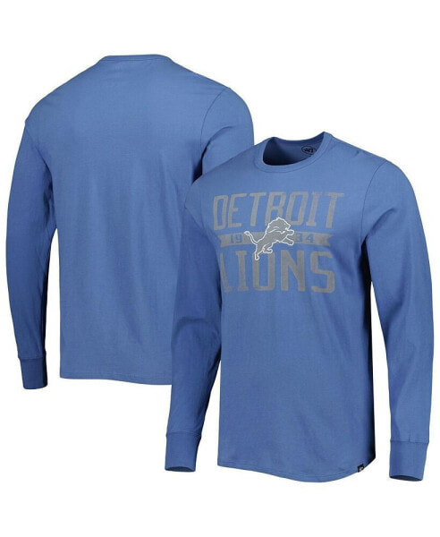 Men's Blue Detroit Lions Brand Wide Out Franklin Long Sleeve T-shirt