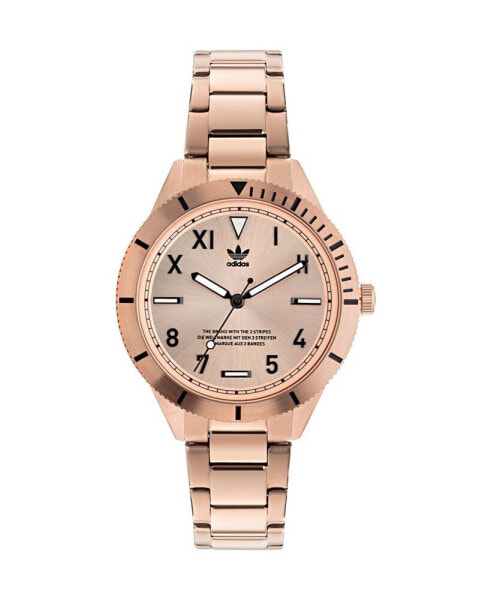 Unisex Three Hand Edition Three Small Rose Gold-Tone Stainless Steel Bracelet Watch 36mm