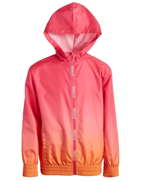 Big Girls Ombré-Print Hooded Jacket, Created for Macy's