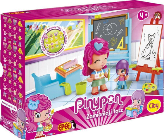 Кукольный набор Epee PinyPon City - Класс с куклой и аксессуарами