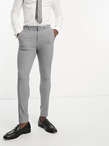 ASOS DESIGN super skinny suit trousers in grey